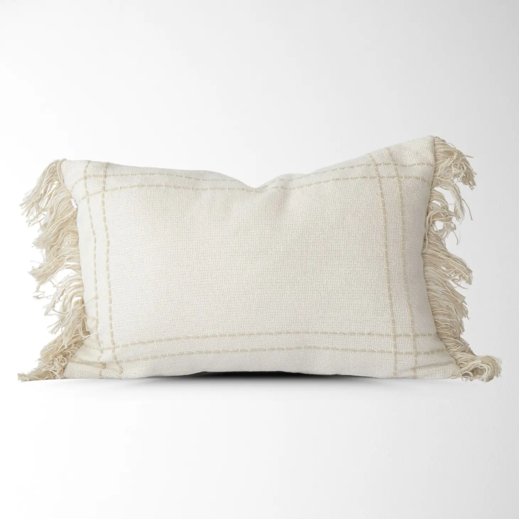 Crosshatch Pillow Cover - Oatmeal