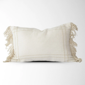 Crosshatch Pillow Cover - Oatmeal