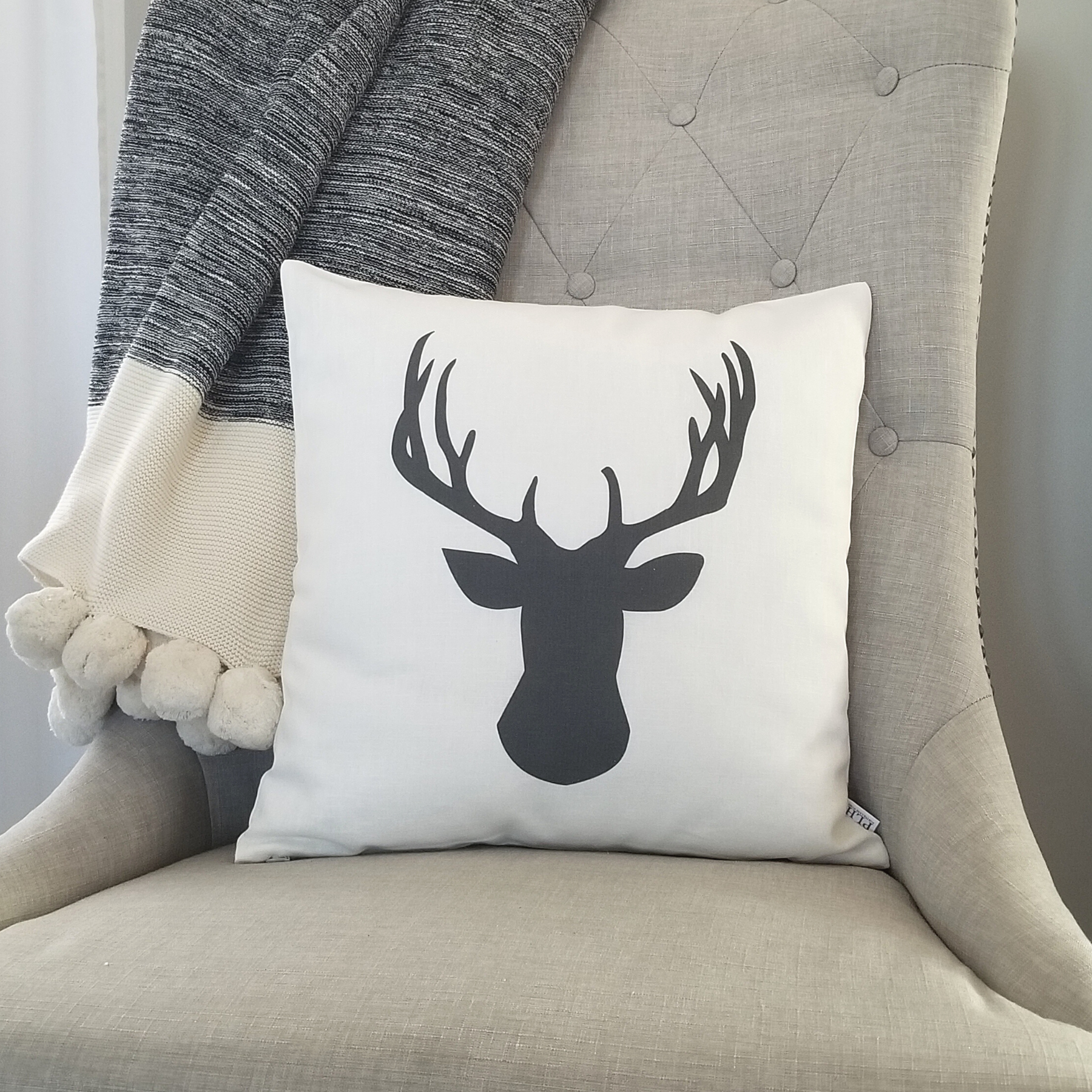 Deer head pillow deals cover