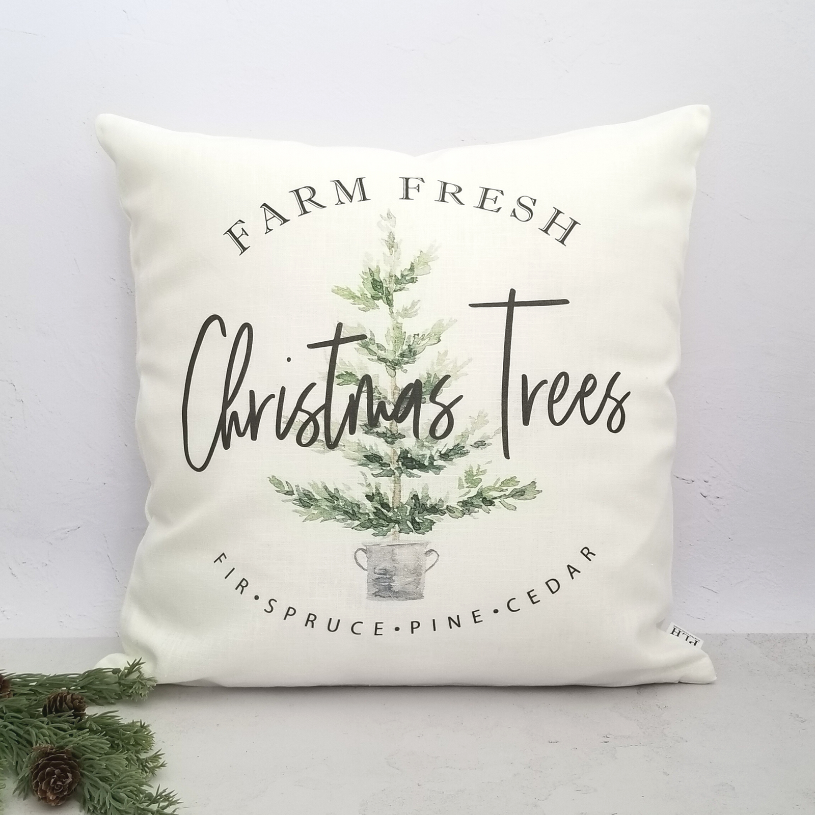 Farm Fresh Christmas Trees Pillow Cover