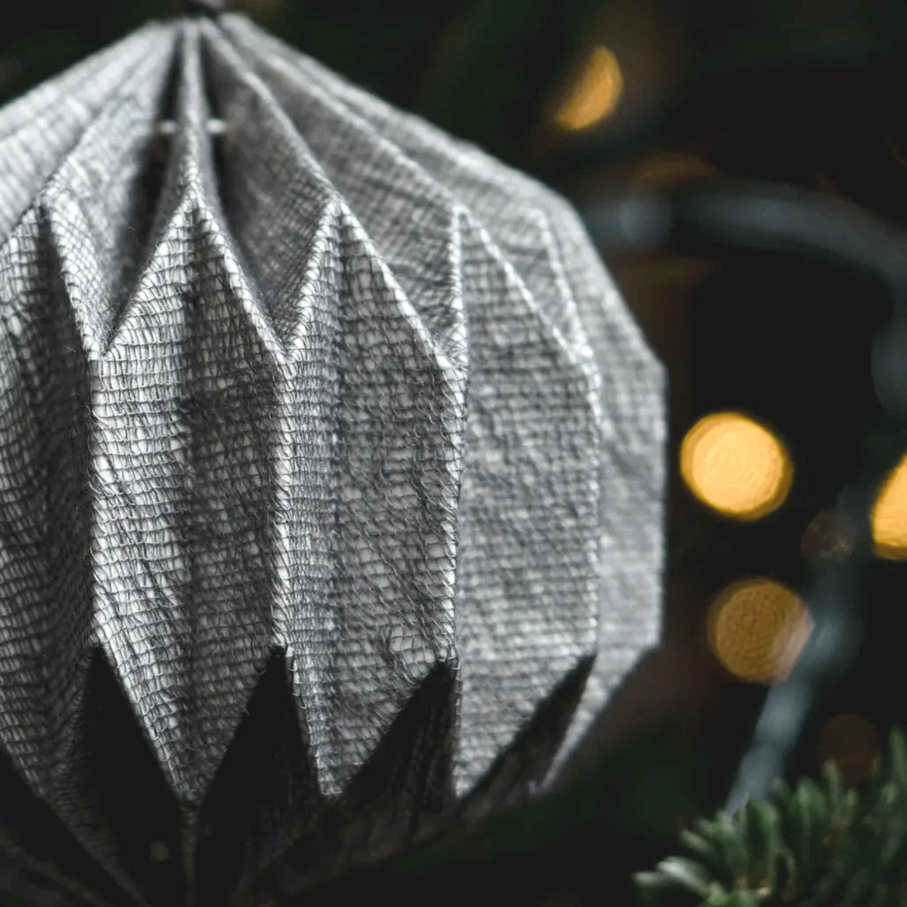 Grey Geometric Paper Ornament