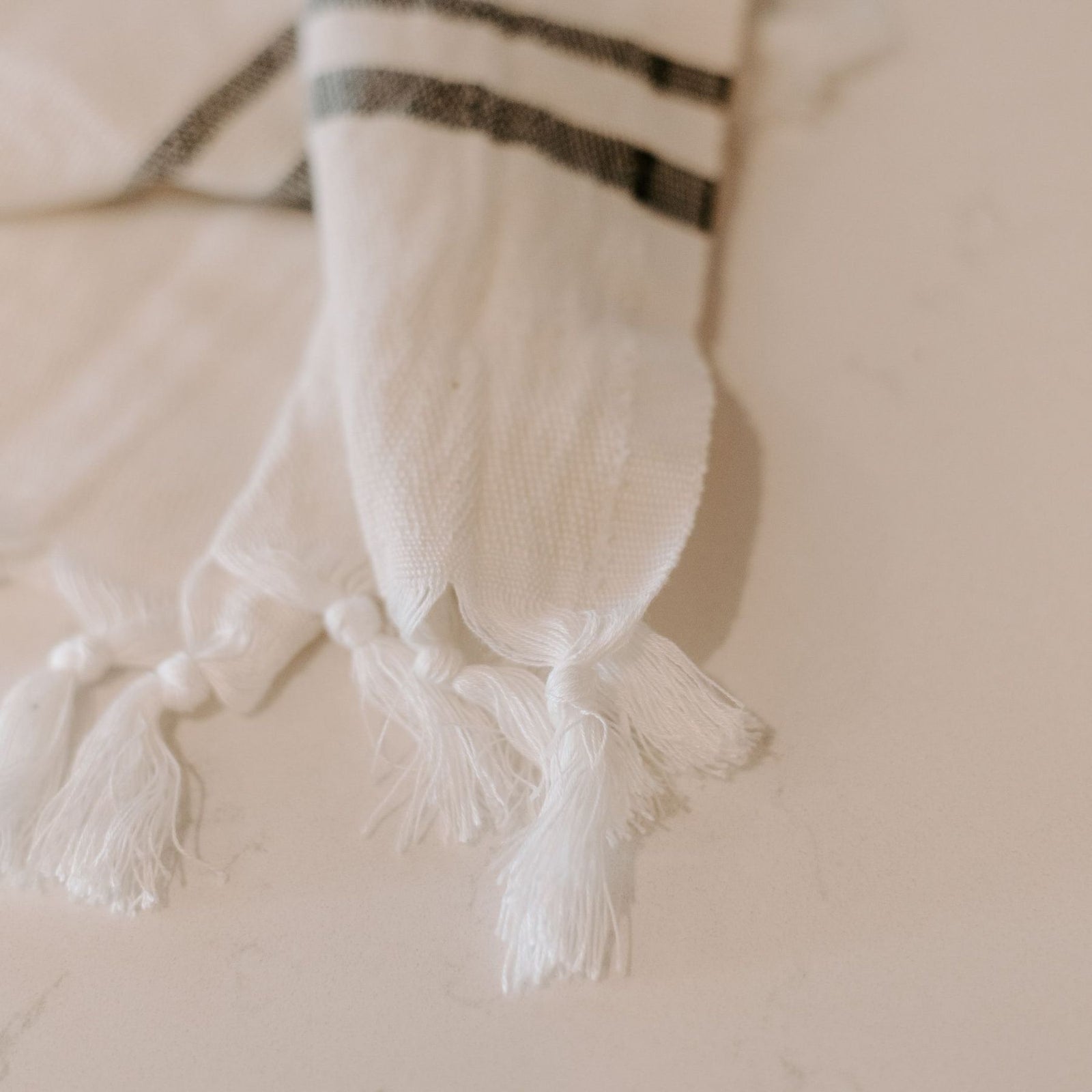 Turkish Cotton + Bamboo Hand Towel - Two Stripe