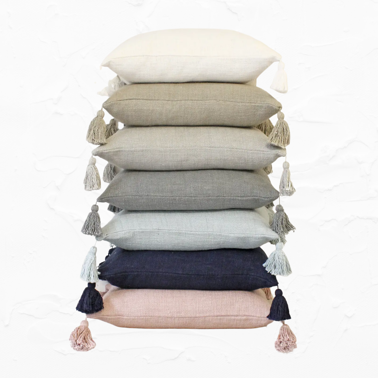 Hand Woven Tassel Pillow Cover