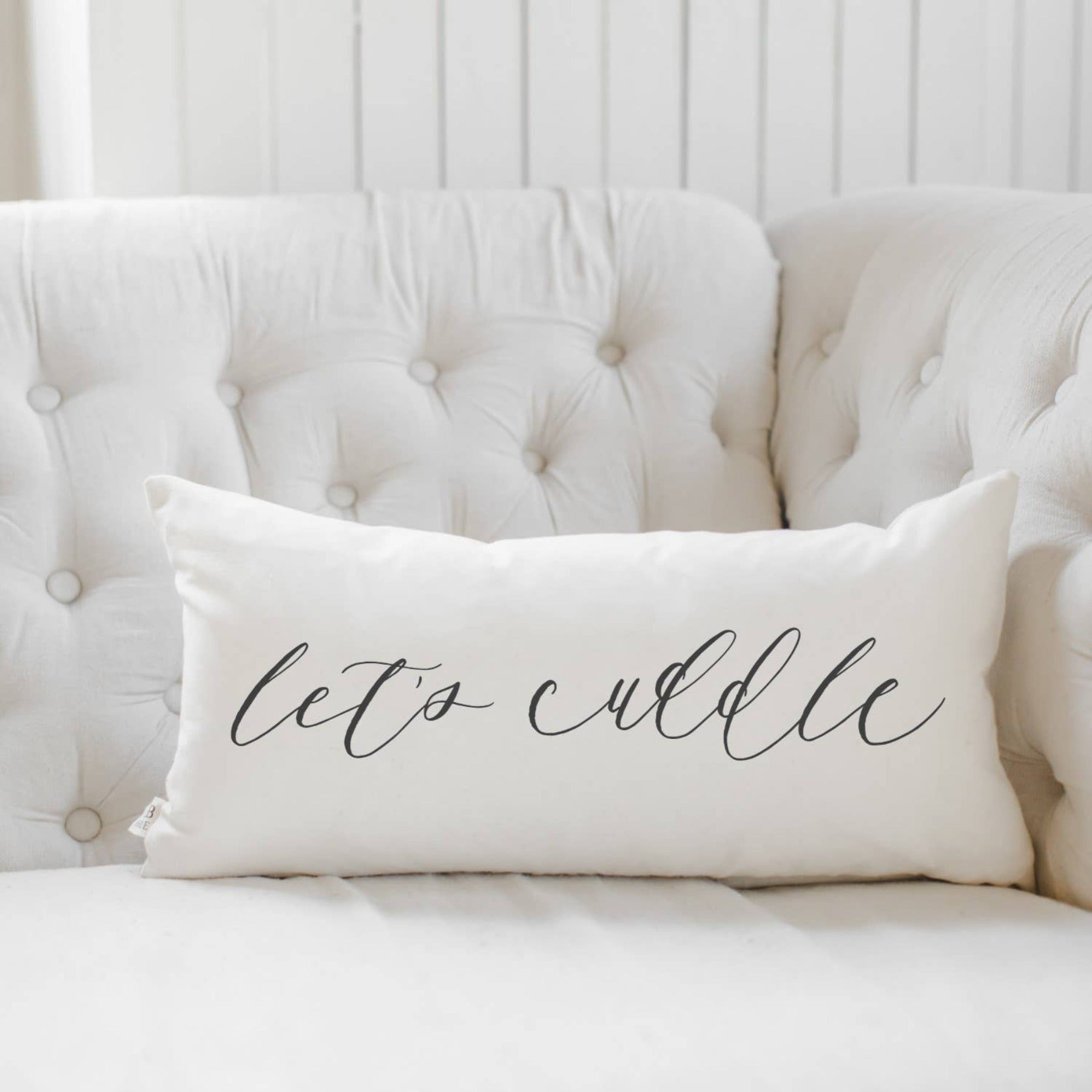 Let's Cuddle Lumbar Pillow Cover