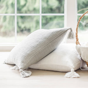 Hand Woven Tassel Pillow Cover