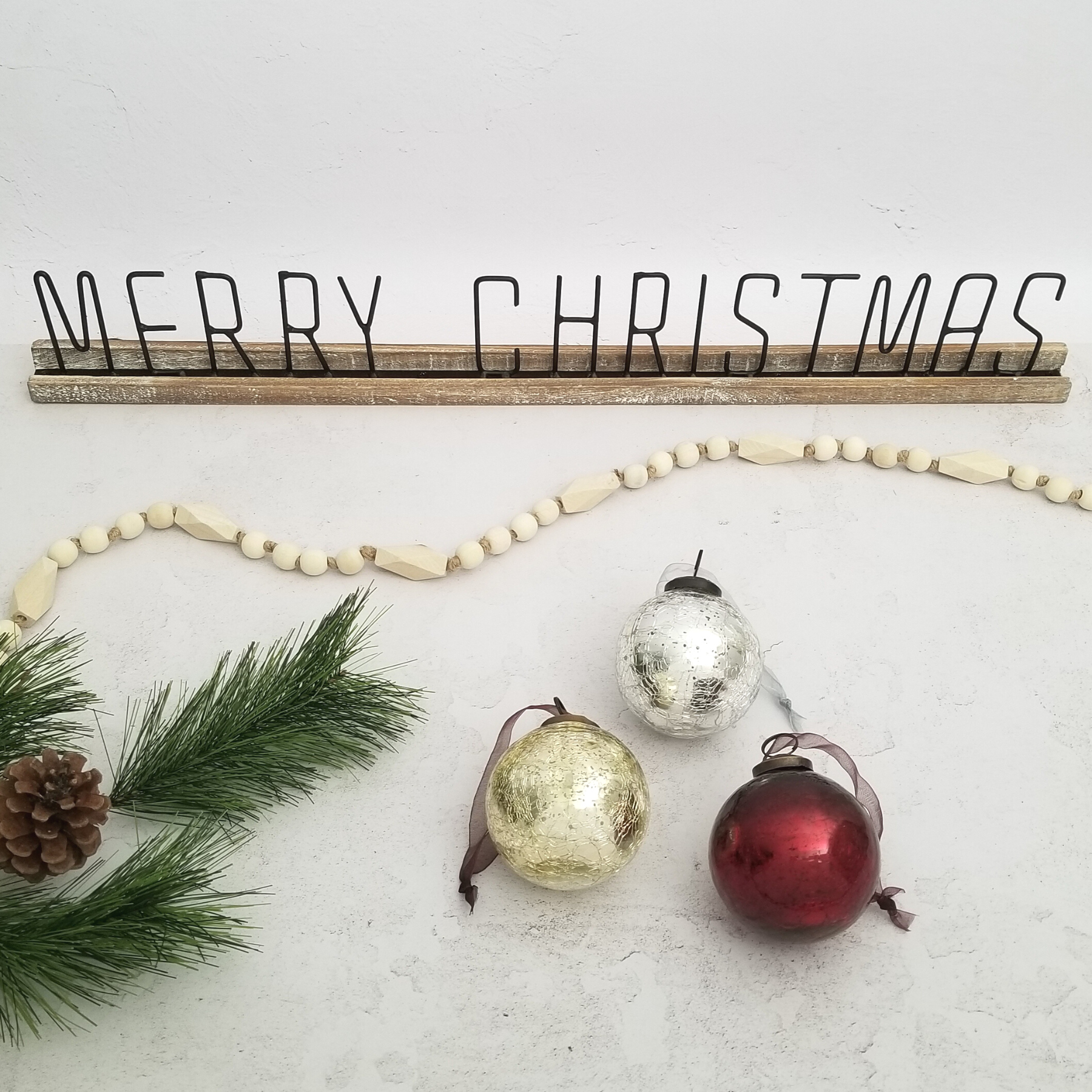 Traditional Crackle Glass Ornament (Set of 3)