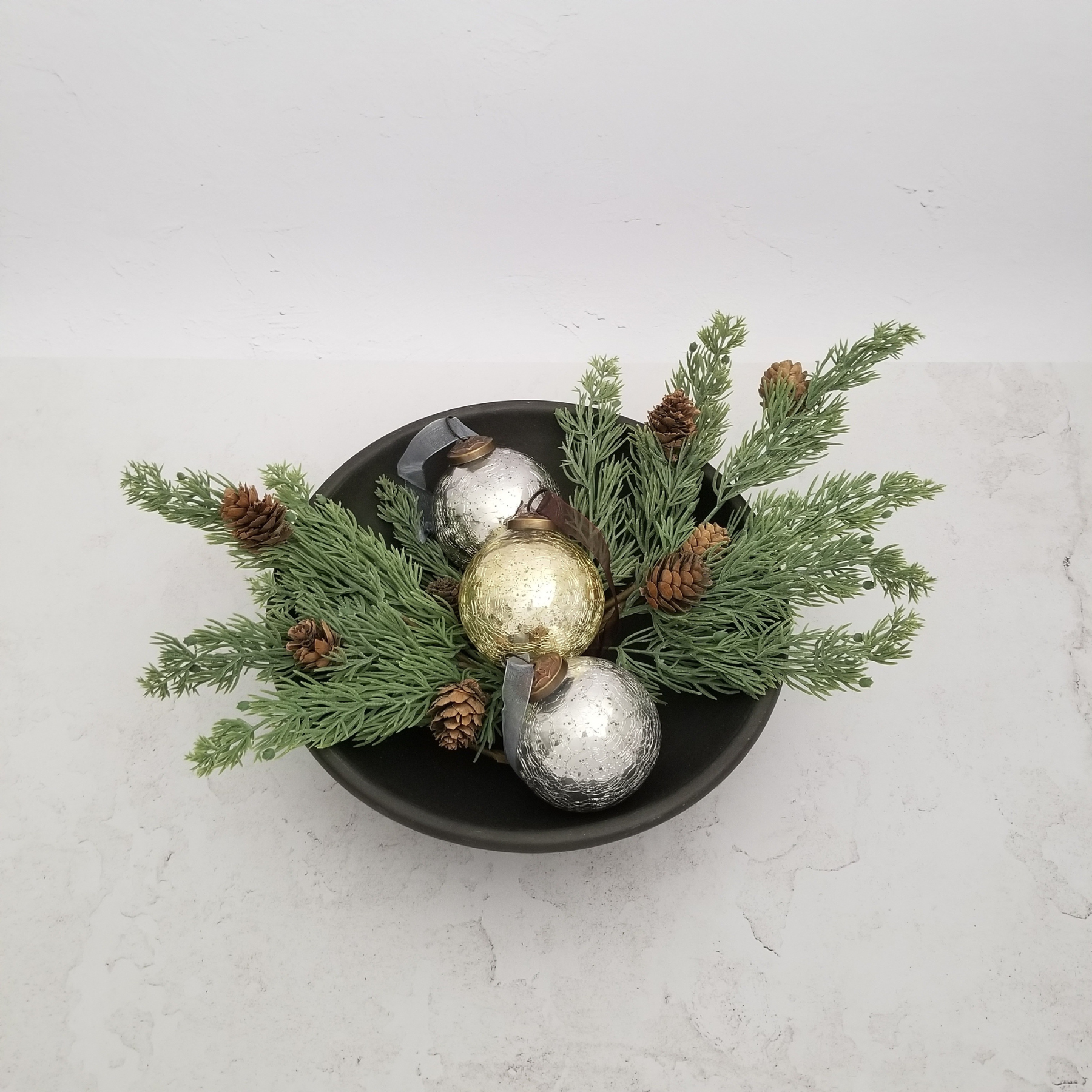 Metallic Crackle Glass Ornaments