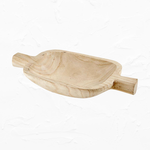 Paulownia Double Handle Bowl in Natural
