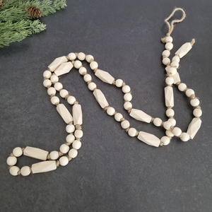 Paulownia Wood Beaded 6' Garland