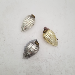 Ribbed Glass Pinecone Ornament