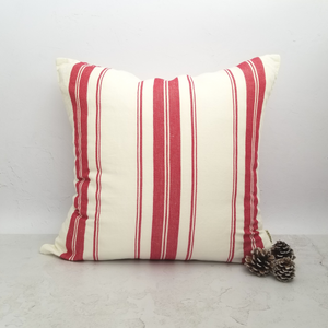 Red Cabana Stripe Pillow Cover