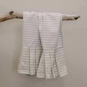 Striped Tea Towel with Ruffle