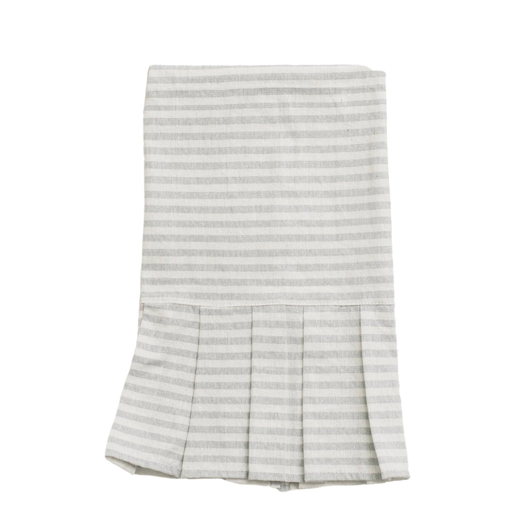 Striped Tea Towel with Ruffle