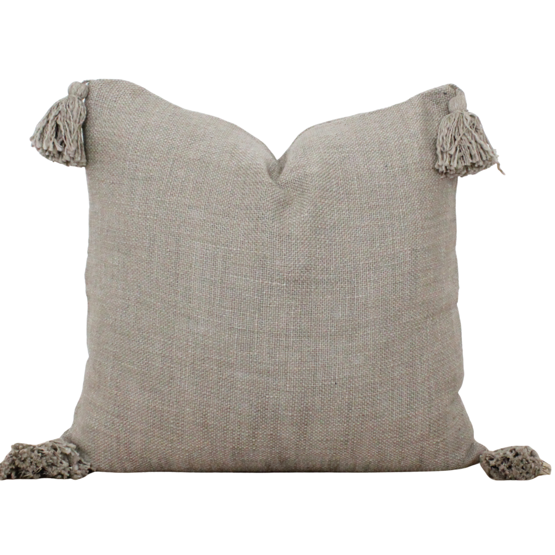 Hand Woven Tassel Pillow Cover