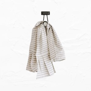 Striped Tea Towel with Ruffle