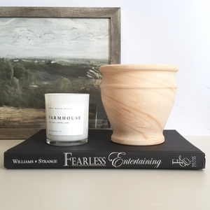 Swirled Terra Cotta Pot Display