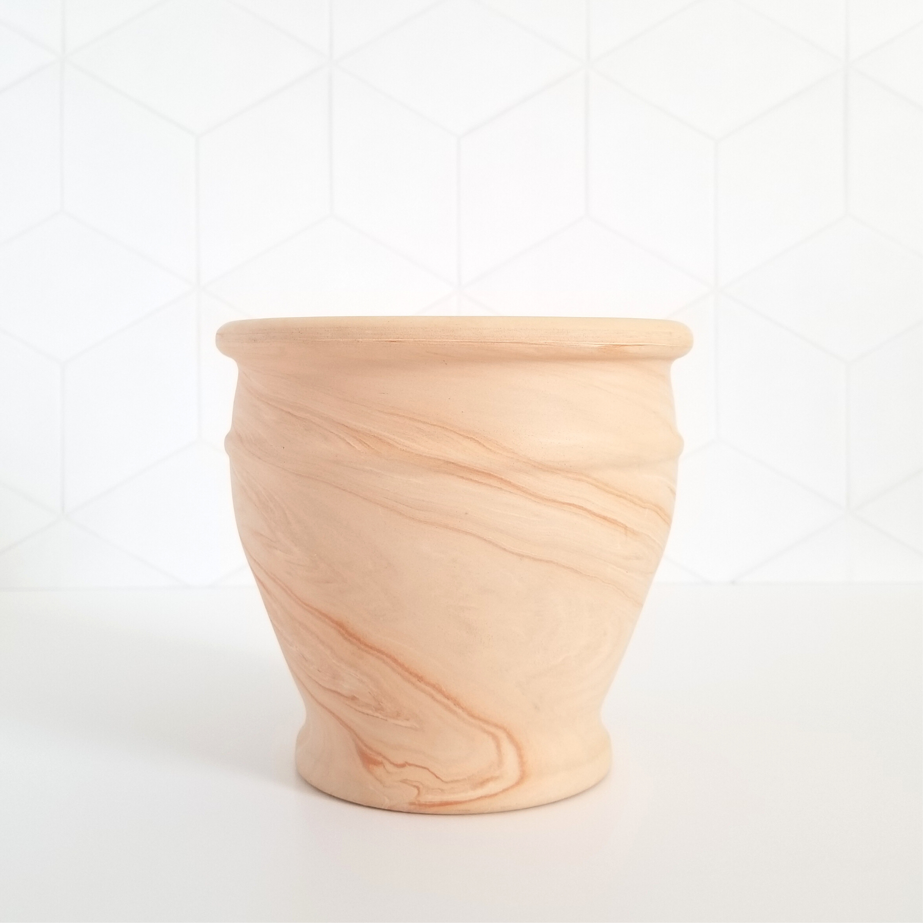 Swirled Terra Cotta Pot