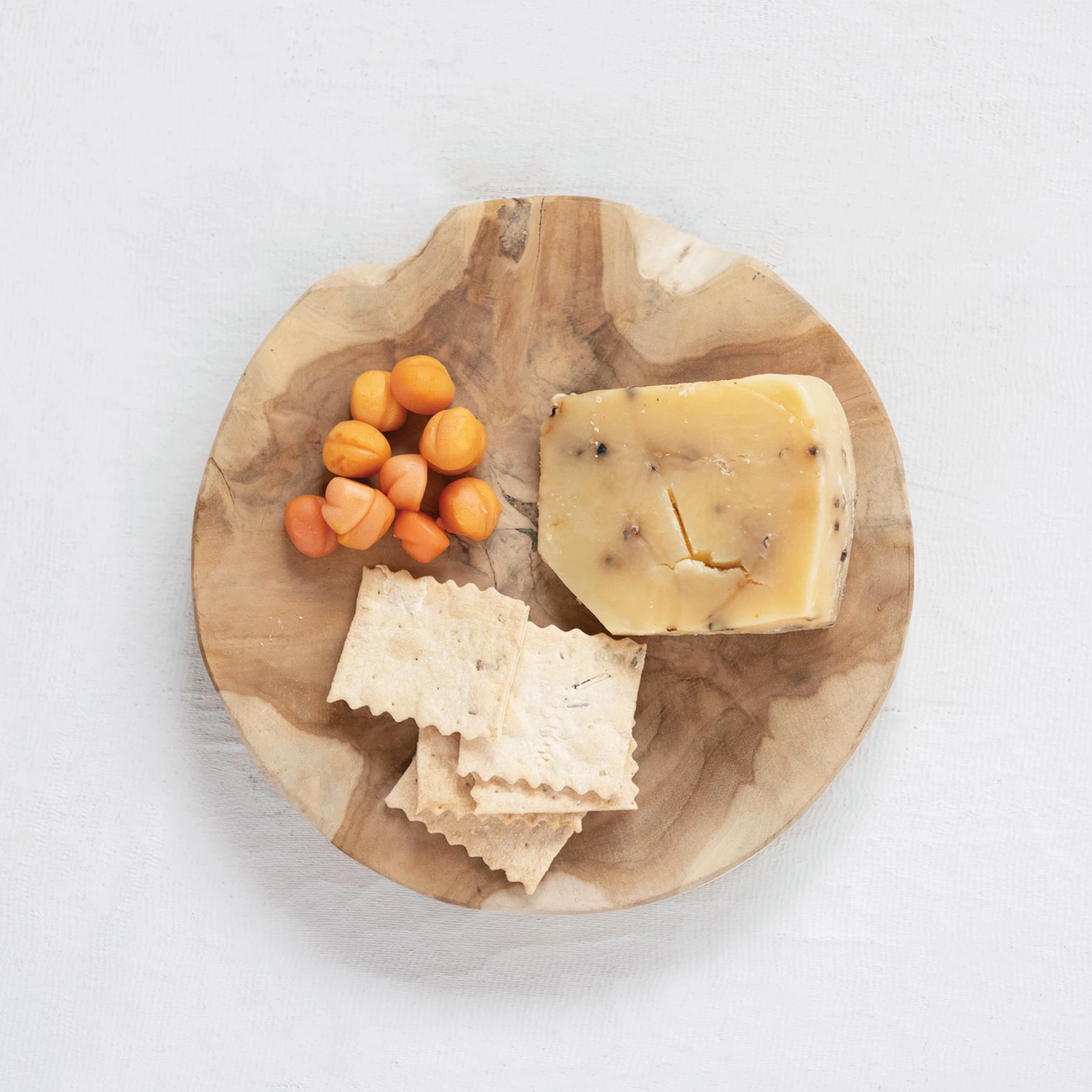 Teak Wood Cheese Board Display