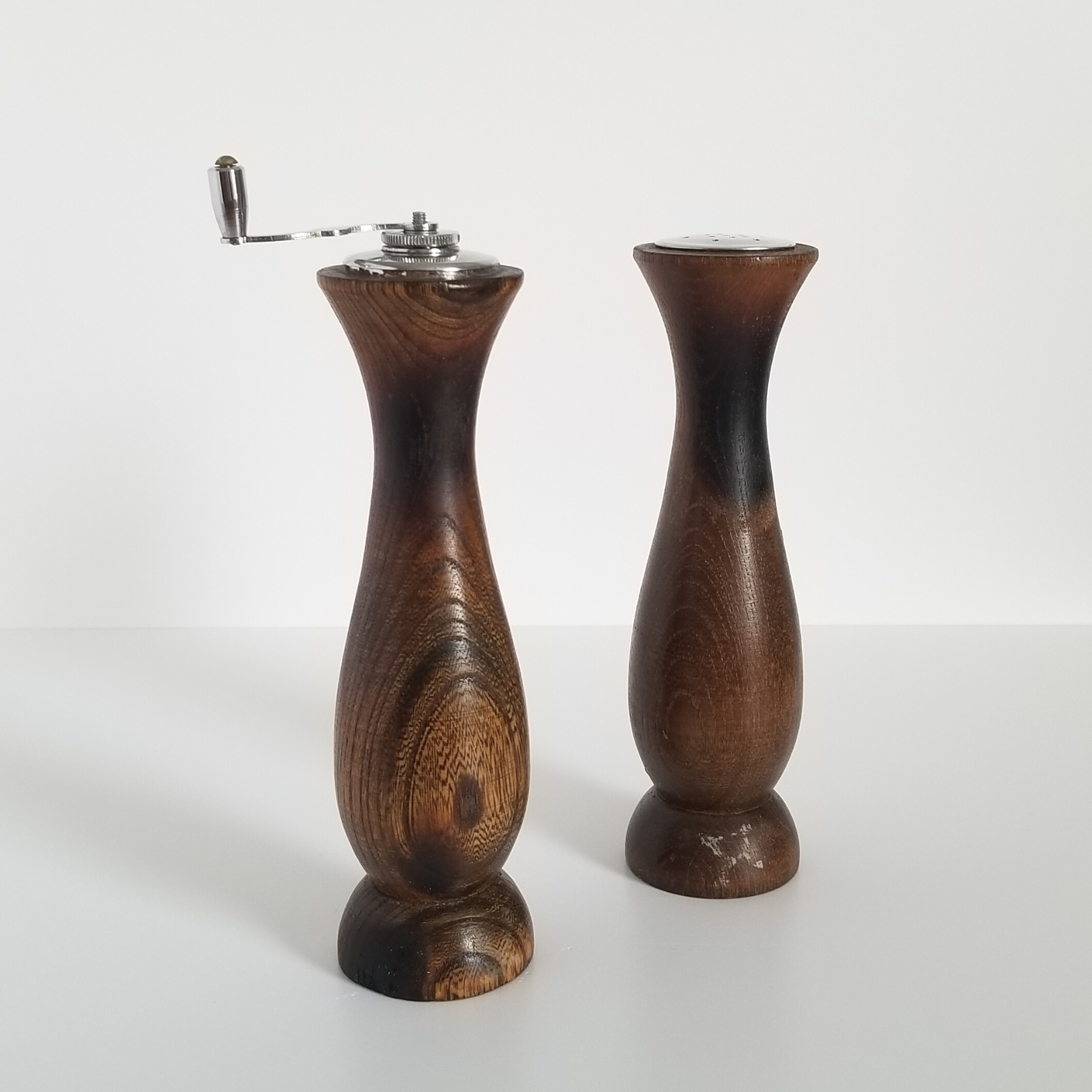 Rustic salt and pepper grinders on sale