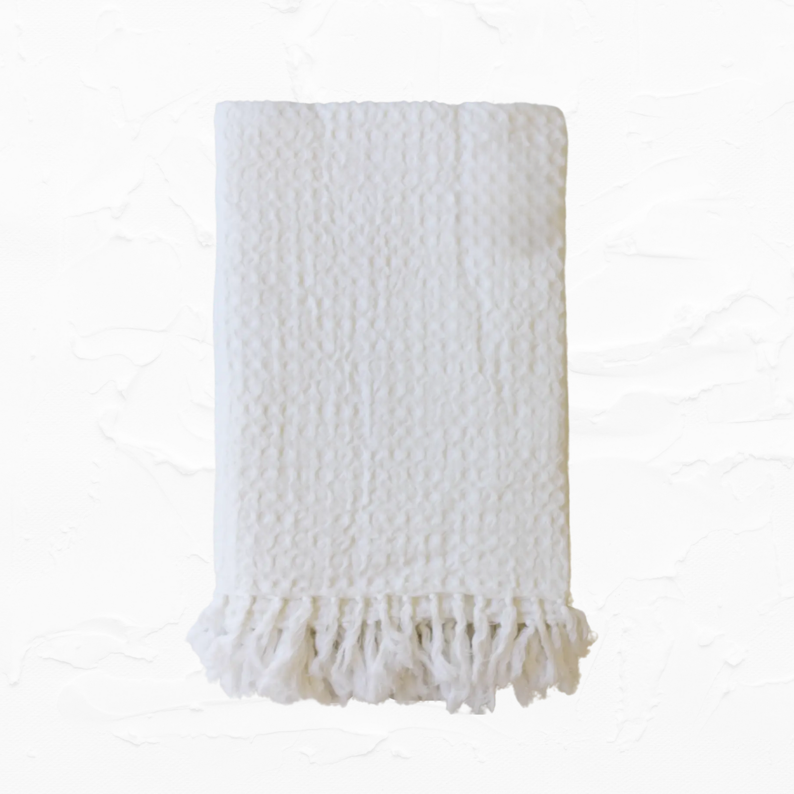 Waffle Weave Throw Blanket - Ivory