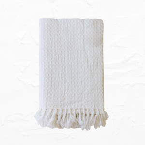 Waffle Weave Throw Blanket - Ivory