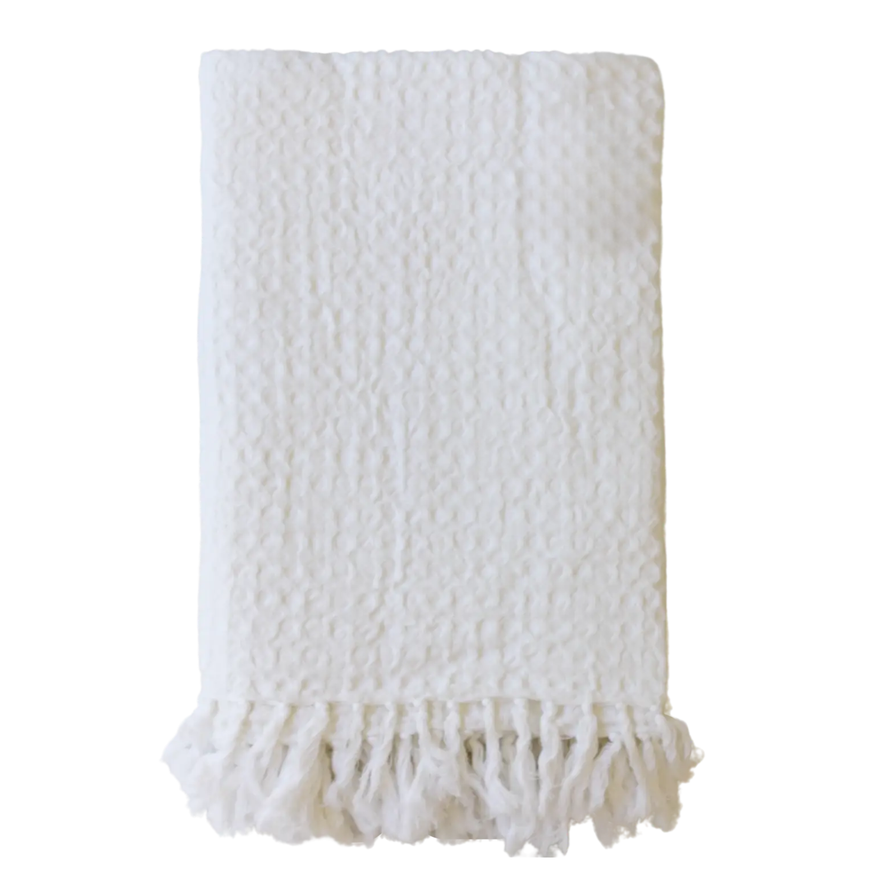 Waffle Weave Throw Blanket - Ivory